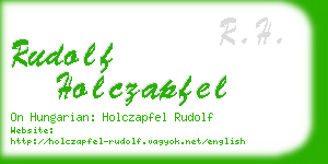 rudolf holczapfel business card